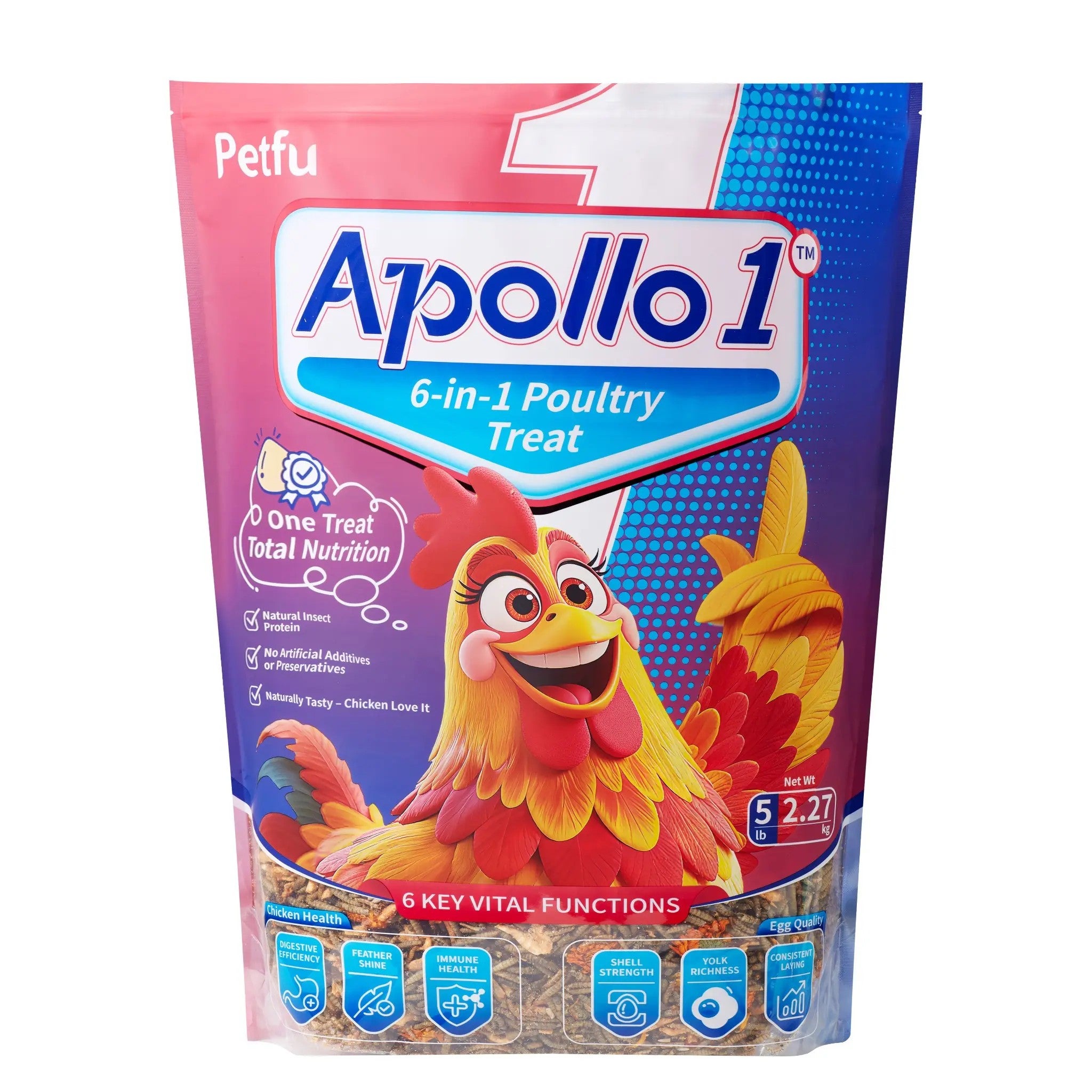 Petfu Apollo1 Series 6-in-1 Poultry Treat Mix High-Protein Mealworms ...